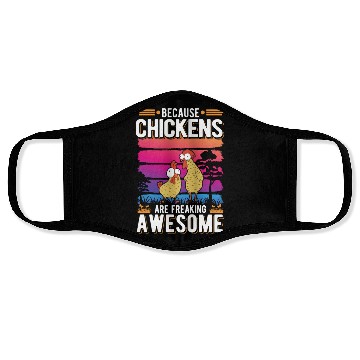 Discover Chickens Farmer Chicken Coop Face Masks