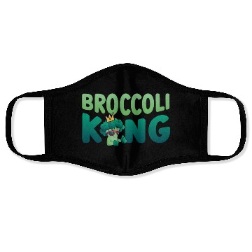 Discover Broccoli King Vegetarian Vegetable Veggies Vegan Face Masks