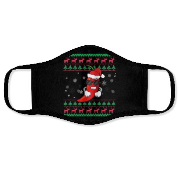Discover Cool Pepper Chili Christmas Face Masks Chili Ugly Xmas