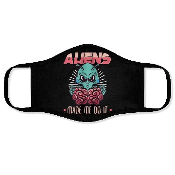 Discover Alien Extraterrestrial Area 51 UFO Space Geek Gift Face Masks