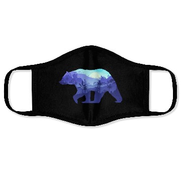 Discover Tropical Mountain Bear Face Masks