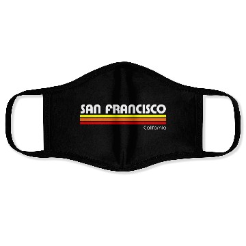 Discover San Francisco California Retro Face Masks