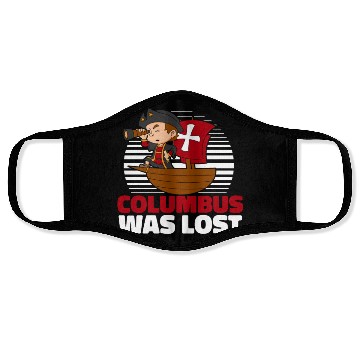 Discover Columbus Day 1492 Face Masks
