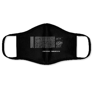 Discover Bitcoin Satoshi Genesis Block BTC Crypto lover Face Masks