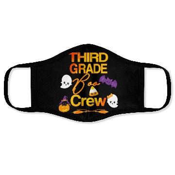 Discover Halloween Third Grade Cute Boo Crew For Teacher Face Masks