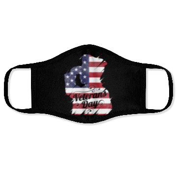 Discover Patriotic Salute US Flag For Veterans Day Face Masks