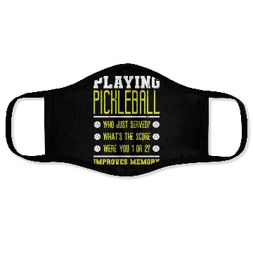 Discover Playing Pickleball improves memory Face Masks