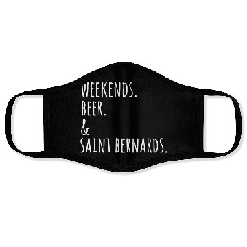Discover Weekends Beer And Saint Bernard Face Masks