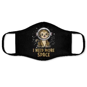 Discover Monkey Astronaut I Need More Space Face Masks