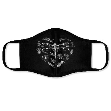 Discover Biology Insects Heart Bug Lover Face Masks
