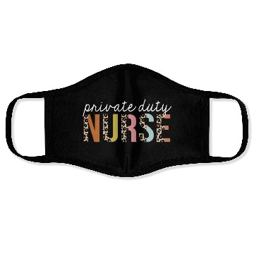 Discover Private-Duty Nurse Colorful Leopard Print Funny Face Masks