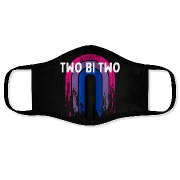 Discover Two Bi Two Bisexual LGBTQ Bi Pride LGBT Sayings Face Masks