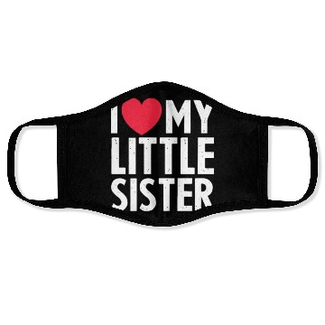 Discover I Love My Little Sister Face Masks