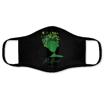 Discover Mother Nature flowers head plants green gift idea Face Masks