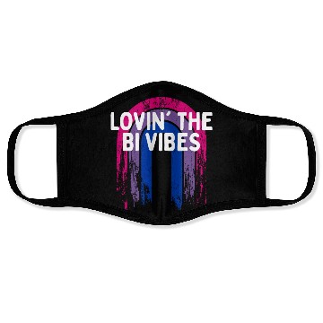 Discover Lovin' the Bi Vibes Bisexual LGBTQ Bi Pride LGBT Face Masks
