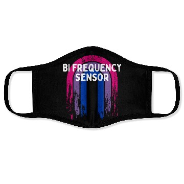Discover Bi Frequency Sensor Bisexual Pun Bi Pride Joke Face Masks