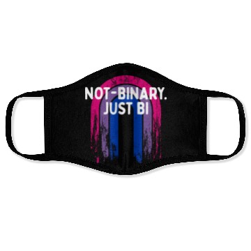 Discover Not-binary Just Bi Bisexual Sayings Bi Pride Face Masks