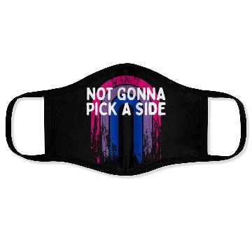 Discover Not Gonna Pick a Side Bisexual LGBTQ Bi Pride Face Masks