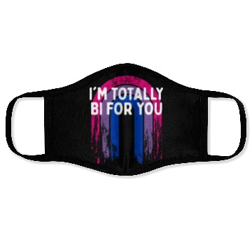 Discover I'm Totally Bi for You Bisexual Couples Bi Pride Face Masks
