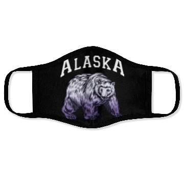 Discover Alaska Gift USA Natur Bär Denali Grizzly Wald Face Masks