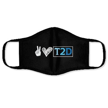 Discover Type 2 Diabetes T2D Warrior Diabetes Awareness Face Masks
