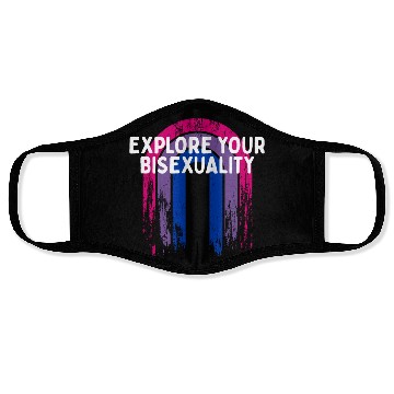 Discover Explore Your Bisexuality Bisexual LGBTQ Bi Pride Face Masks