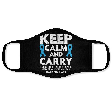 Discover Type 2 Diabetes T2D Warrior Diabetes Awareness Face Masks