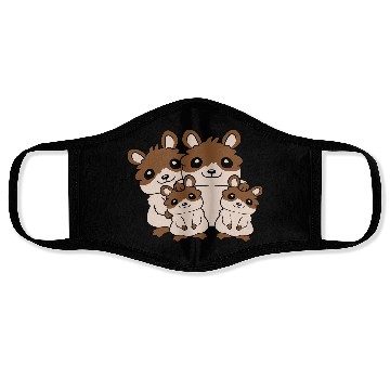 Discover mom dad kids hamster Face Masks