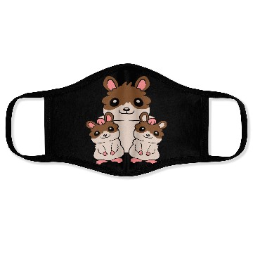 Discover 2 kids hamster family Face Masks