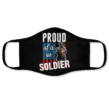 Discover Army - proud of a us soldier Face Masks