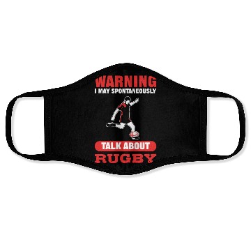 Discover Warning I May Spontaneously Talk About Rugby Face Masks