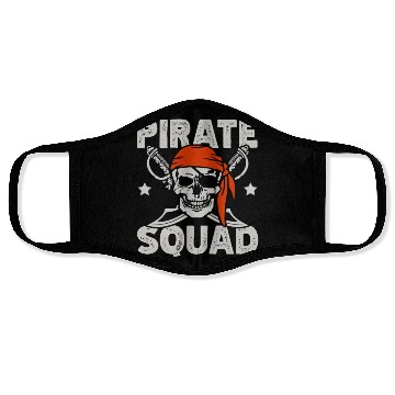 Discover Pirate Squad Caribbean Ocean Nautical Eye Patch Face Masks