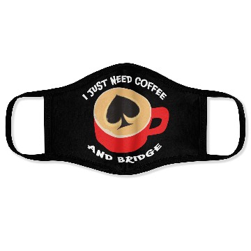 Discover Contract Bridge and Coffee Bidding Duplicate Face Masks