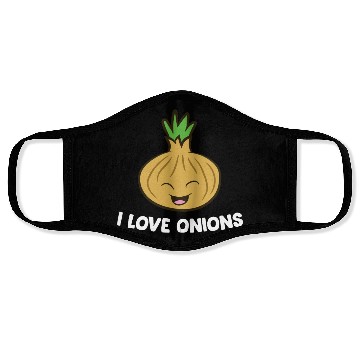 Discover Onion - I love onions Face Masks
