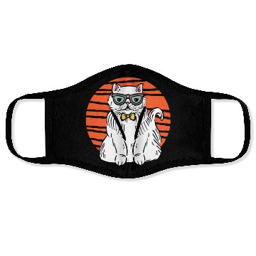 Discover Stylish Nerd Persian Cat Beanie Glasses Tattoo Face Masks