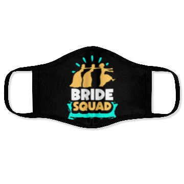 Discover Bride Squad Wedding Bachelorette Party Cute Face Masks