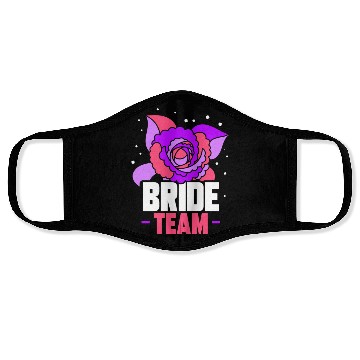 Discover Bride Team Wedding Bachelorette Party Cute Face Masks