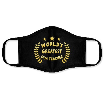 Discover Worlds Greatest Gym Teacher Physical Education Face Masks