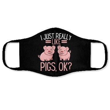 Discover Farm Animal Lover Farmer Funny Gift Pig Face Masks