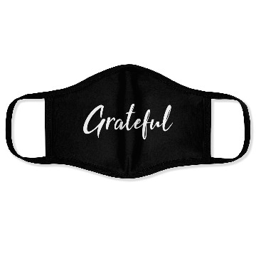 Discover Grateful - White FINAL 1 Face Masks