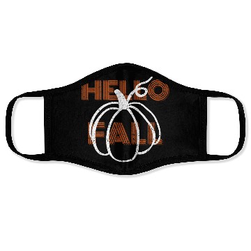 Discover Hello Fall Cute Nature Autumn Pumpkins Face Masks