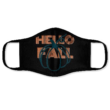 Discover Hello Fall Cute Nature Autumn Pumpkins Face Masks