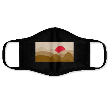 Discover Minimalist Sun Copper Brown Face Masks