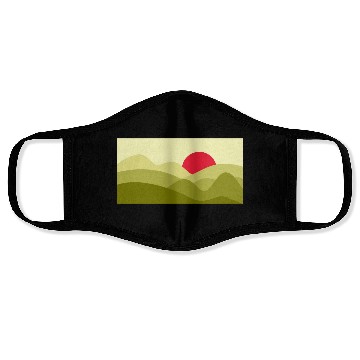 Discover Minimalist Sun Lime Green Face Masks