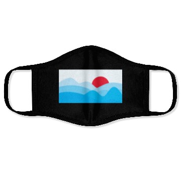 Discover Minimalist Sun Light Blue Face Masks