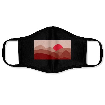 Discover Minimalist Sun Garnet Red Face Masks
