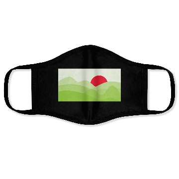 Discover Minimalist Sun Light Green Face Masks