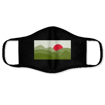 Discover Minimalist Sun Pickle Green Face Masks