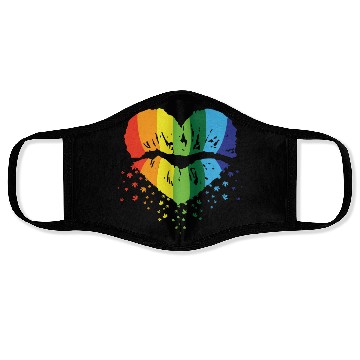 Discover LBGT Flag Gay Pride Human Vintage Rainbow Face Masks