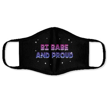 Discover Bi Babe and Proud Bisexual Girlfriend Bi Pride Face Masks
